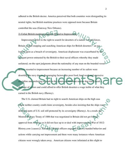 Causes and Impacts of the War of 1812