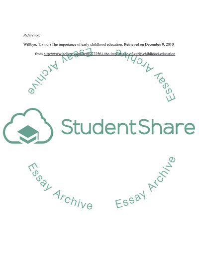 Early Childhood Education