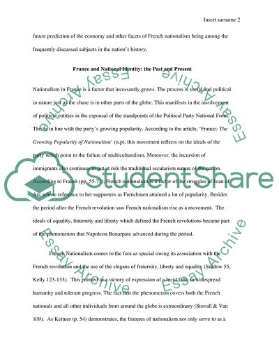 Nationalist Identity in France