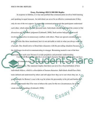 HSCO 508 DB1 Replies