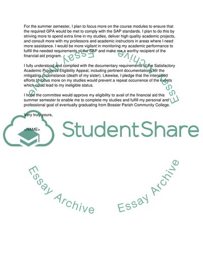 essay for financial aid appeal
