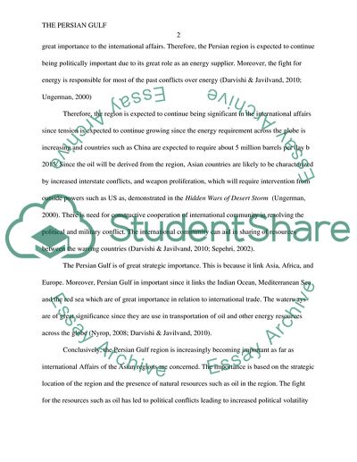 The Geopolitical and Strategic Importance of the Persian Gulf