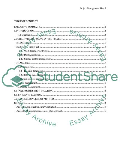 Project Management Plan: Curtin Hospital