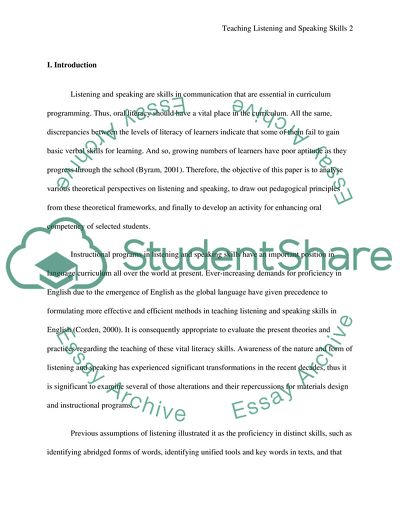 A Challenge to Teachers of Communication Skills