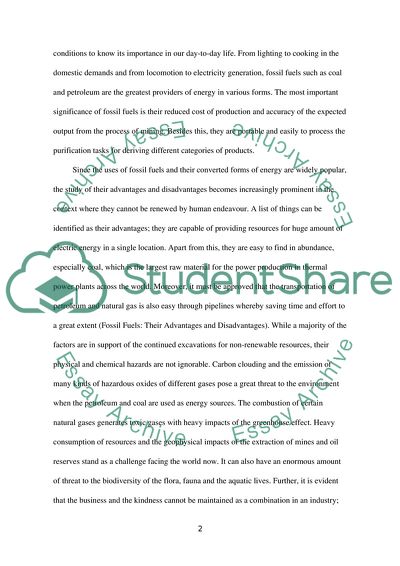 Fossil Fuel or Renewable Energy