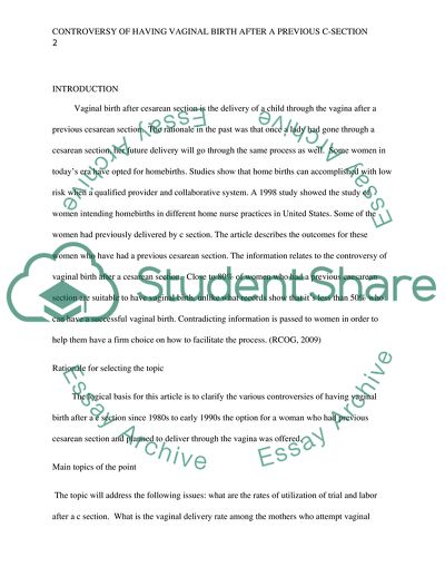 Virginal Birth after Cesarean Section