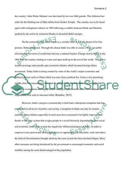 India: Political, Social and Cultural Overview