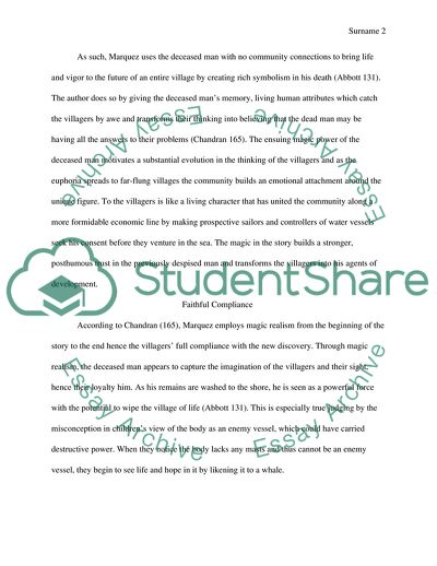 Analysis of Handsomest Drowned Man in the World by Gabriel Marquez