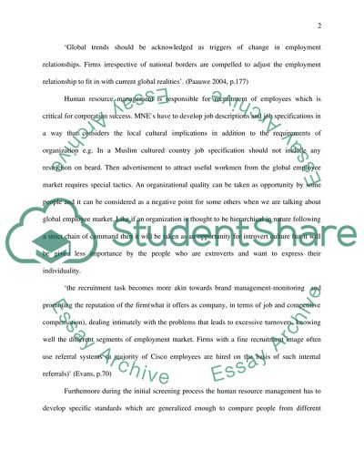 International and Comparative Human Resource Management