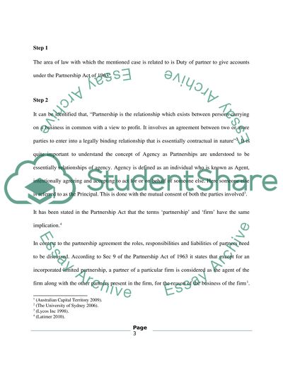 Duty of Partner to Give Accounts