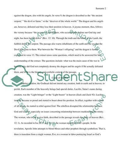 The Book of Revelation - Cause of the War