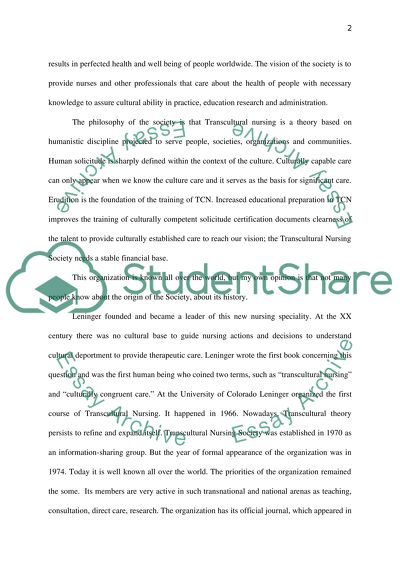 Transcultural nursing