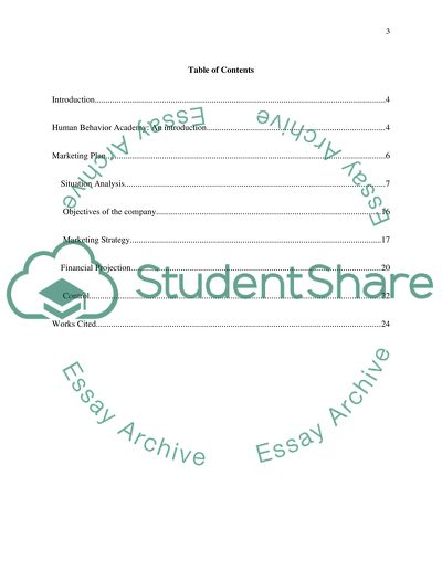 Integrated Marketing Plan of Human Behavior Academy