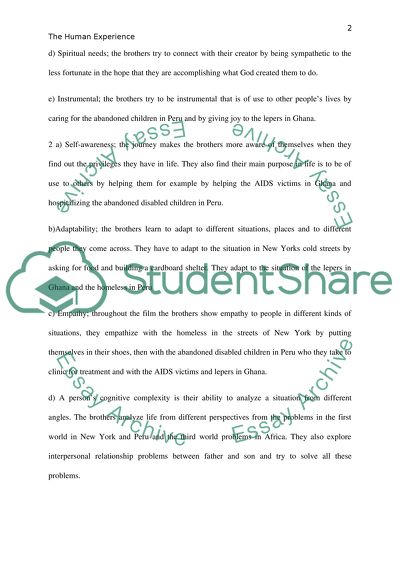 The Human Experience and Communication in Movie