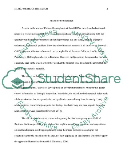 Mixed methods research