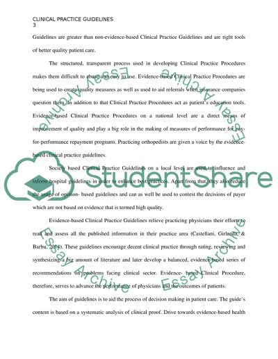 Clinical Practice Guidelines