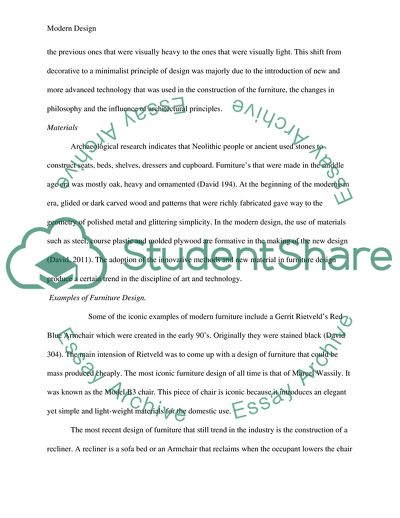 The Development in Modern Furniture Design