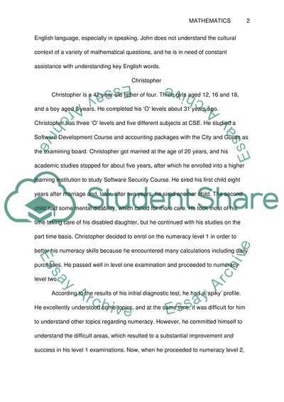 The comparison of numeracy learning and development