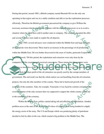 Discuss the history of the oil industry in the Middle East, including North Africa