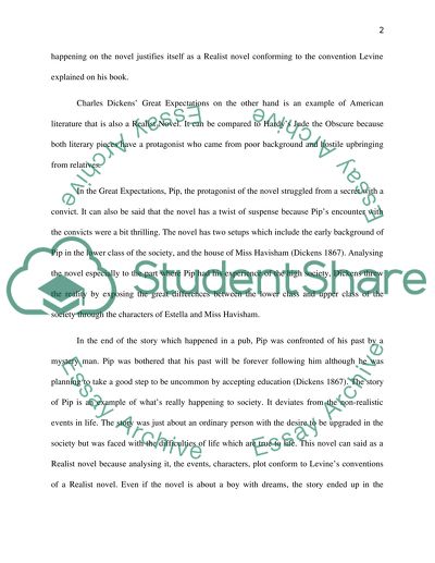 Hardys Jude the Obscure and Dickens Great Expectations as Realist Novels