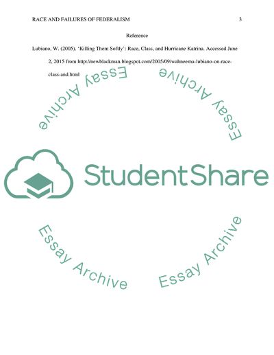 Race and Failures of Federalism
