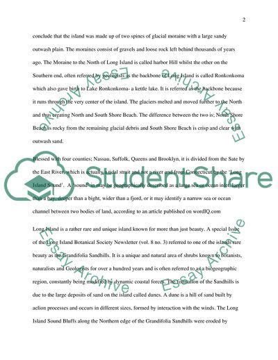 Long Island Geography, the Grandifolia Sand Hills and Dwarf Beech Trees of Long Island