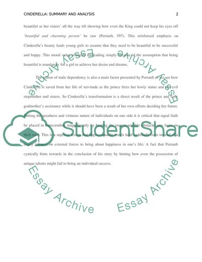 Cinderella analysis, summary ,essay ,outline