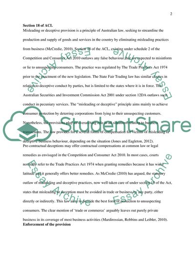 Australian Consumer Law 2010