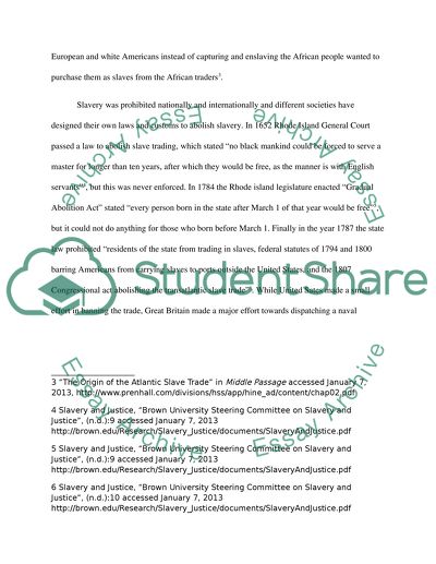 Slavery and Slave Trading