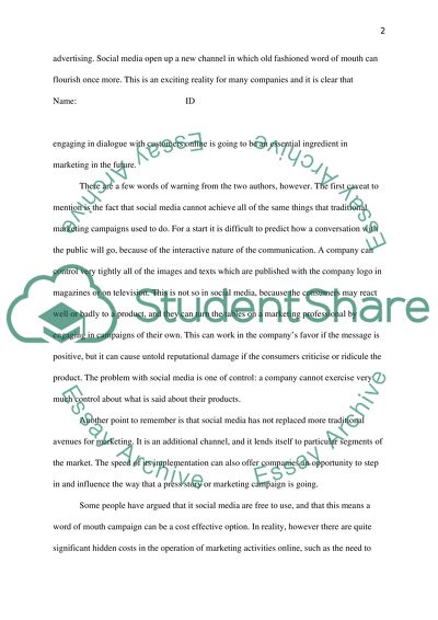 The Power of Word of Mouth by Armelini and Villanuava