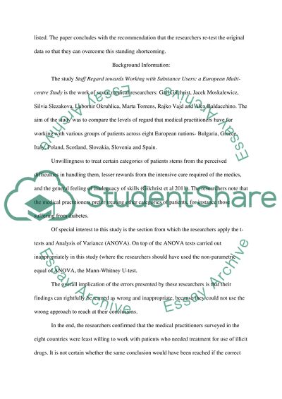 Applications of Parametric and Non-parametric Tests