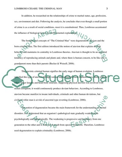 The Criminal Man by Cesare Lombroso