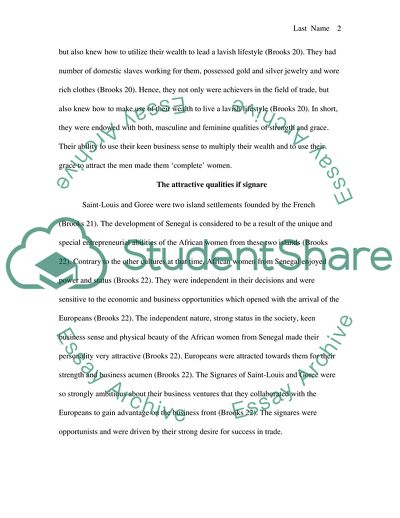 The Signatures of Saint-Louis and Goree