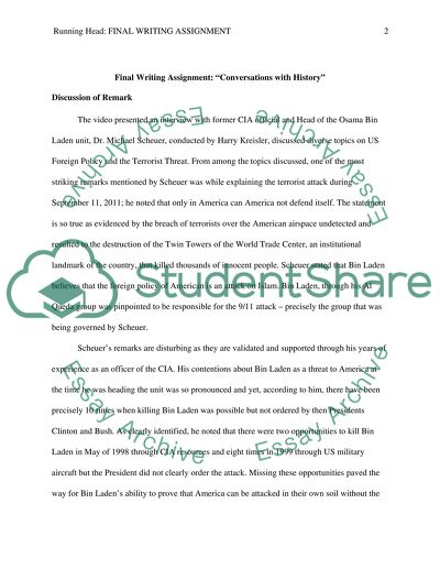 Final Writing Assignment