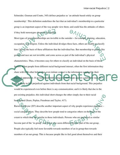 Inter-Recial Prejudice