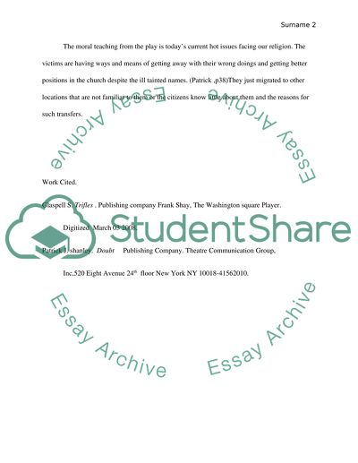 Critically Peruse the named Sister Aloysius