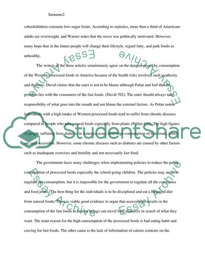 Dangers of Fast Foods