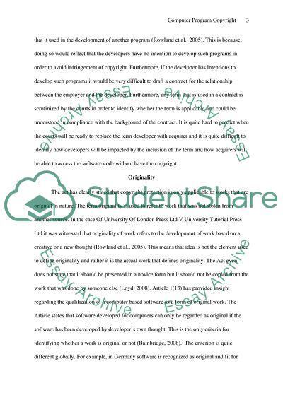 Computer Program Copyright