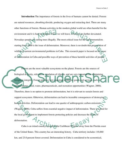 The Issue of Deforestation in Cuba