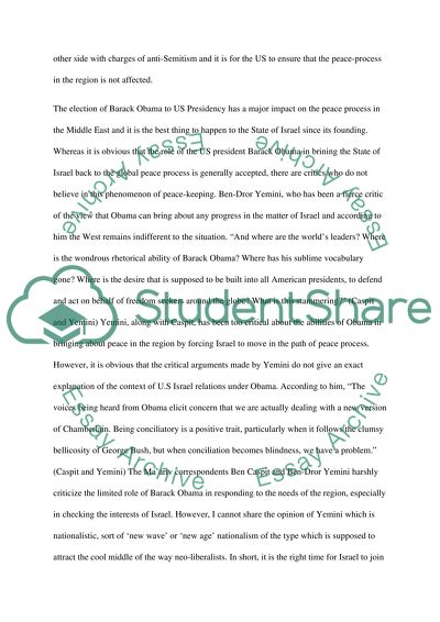 Obama and US-Israel Relations