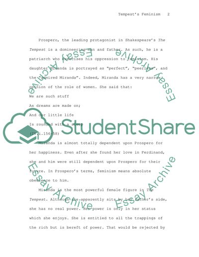 William Shakespeares The Tempest