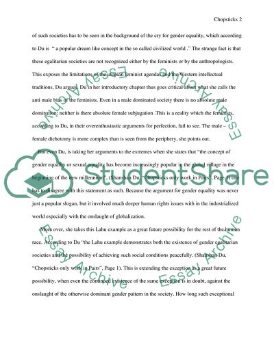 Chopsticks Only Works in Pairs Book Analysis