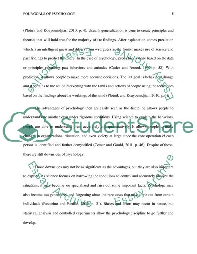 Four Goals of Psychology