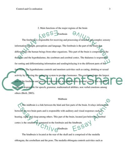 Control & Co-ordination