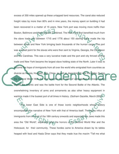 State and Global Significance of New York and the Lower East Sides Role