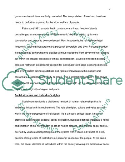 The Extent of Individual Freedom