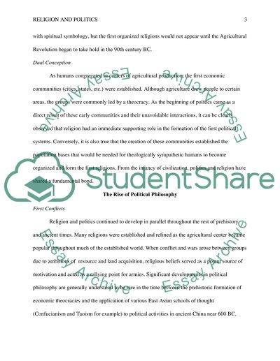 The Influence of Religion on Politics