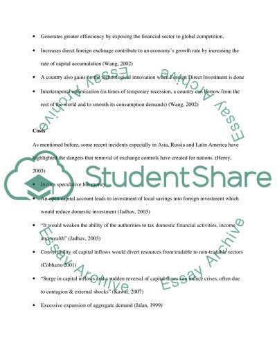 Removal of Exchange Controls