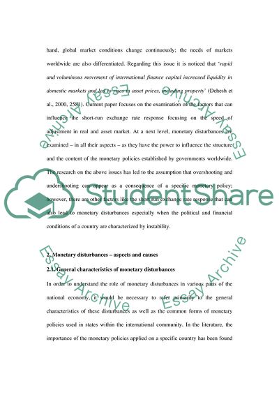The Continuous Changes in Political and Financial Conditions