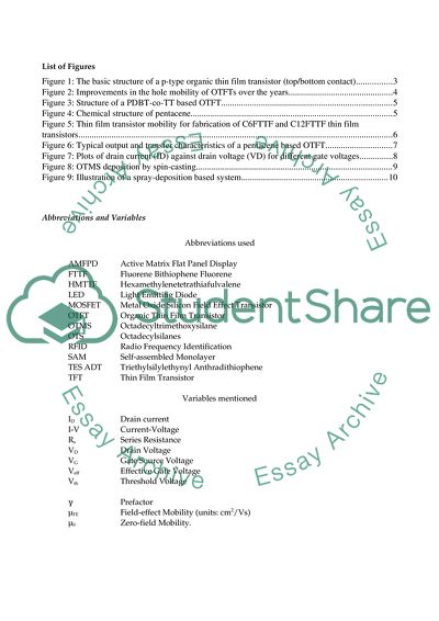 Organic Thin Film Transistor